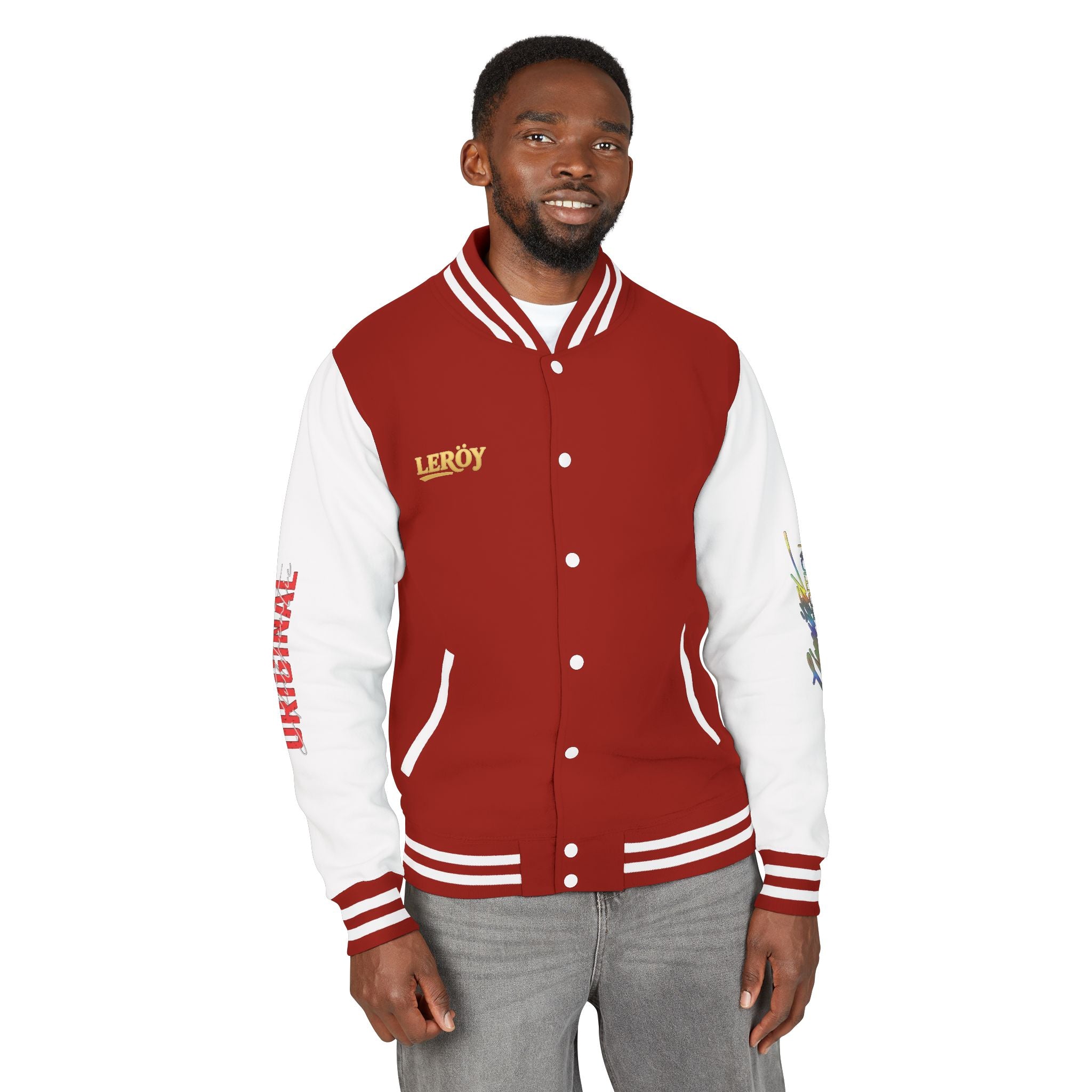 Letterman Jacket — VEXUS Paris Graphic Varsity Jacket with Lip Logo