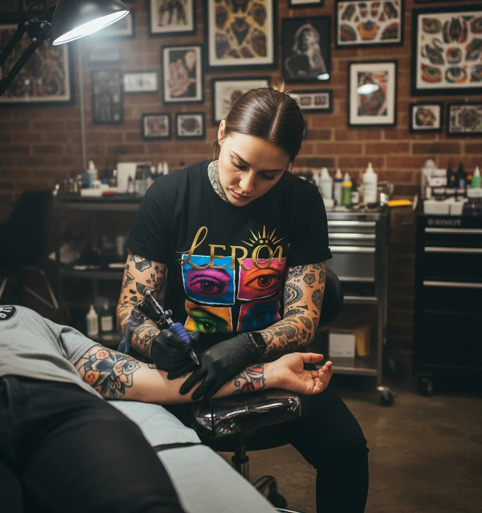 🎨 T-Shirt LERÖY Eye Pop Art  — Retro Psychedelic Graphic Tee with Colorful Eyes